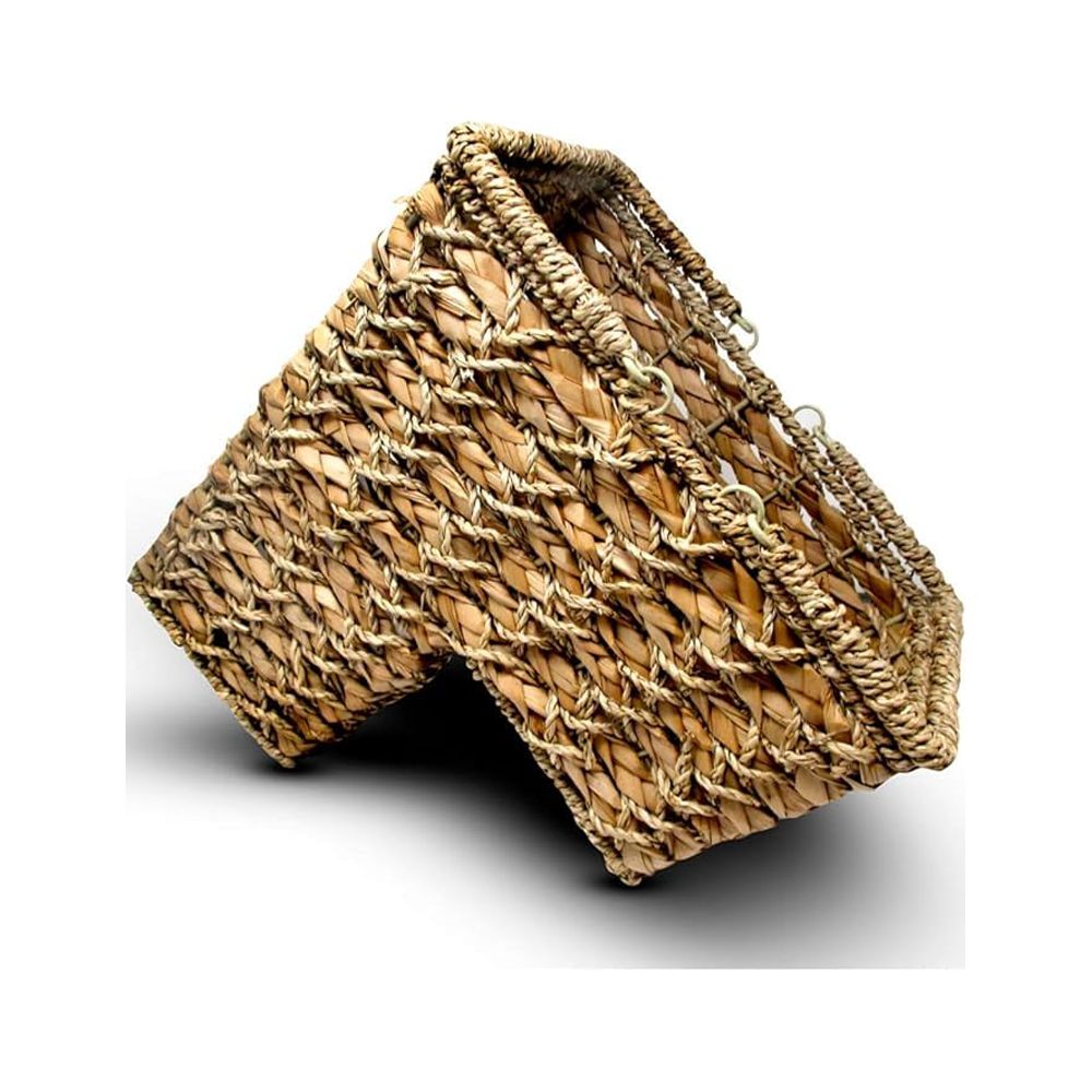 Rope Storage Stair Basket With Handles