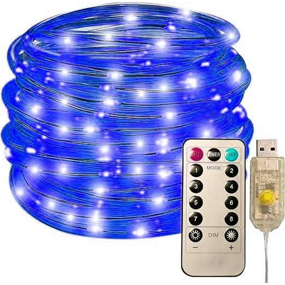 Rope String Lights, 22M/72ft 200LED Waterproof 8 Mode/Remote USB Tube Lights Christmas Lights,String Lights Outdoor Indoor for Christmas Decorations
