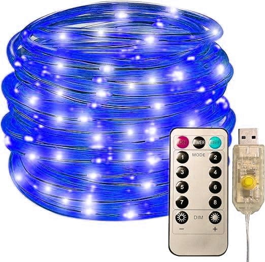 Rope String Lights, LED Rope Lights Waterproof 8 Mode USB Tube Lights ...