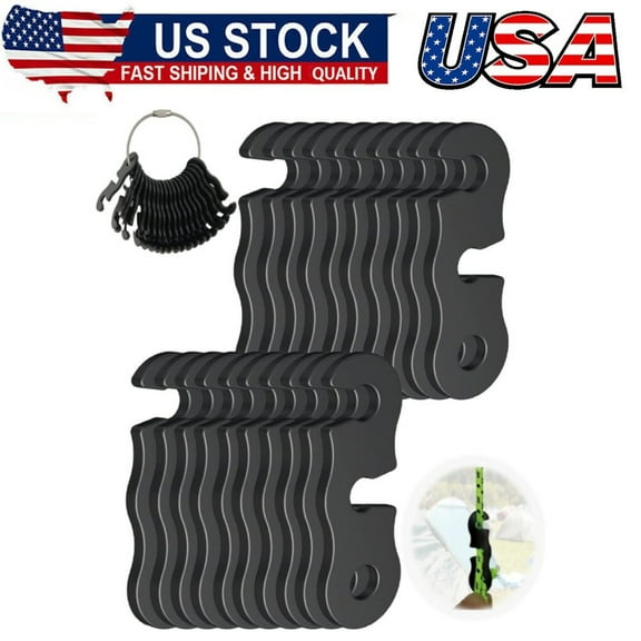 Rope Tensioner Aluminum Alloy Camping Tent Guyline Cord Adjuster Camping of Gear for Camping, Hiking, Backpacking Ultralight Tent Stakes Guy Lines (Black, 20 Pack)