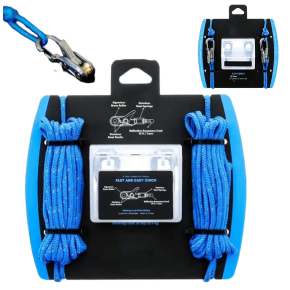 Rope Tightening Tool & Tensioner – Heavy-Duty Tie Down for Camping, Tarps, Boating & Outdoor Gear – Includes Reflective Cord & Carry Case