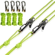 SEESE 6-Pack Rope Roller Tensioners   Aluminum Alloy Buckles & Nylon Cord, Knot-Free Tightening for Camping Tarps, Hammocks, Boating & Outdoor Gear.