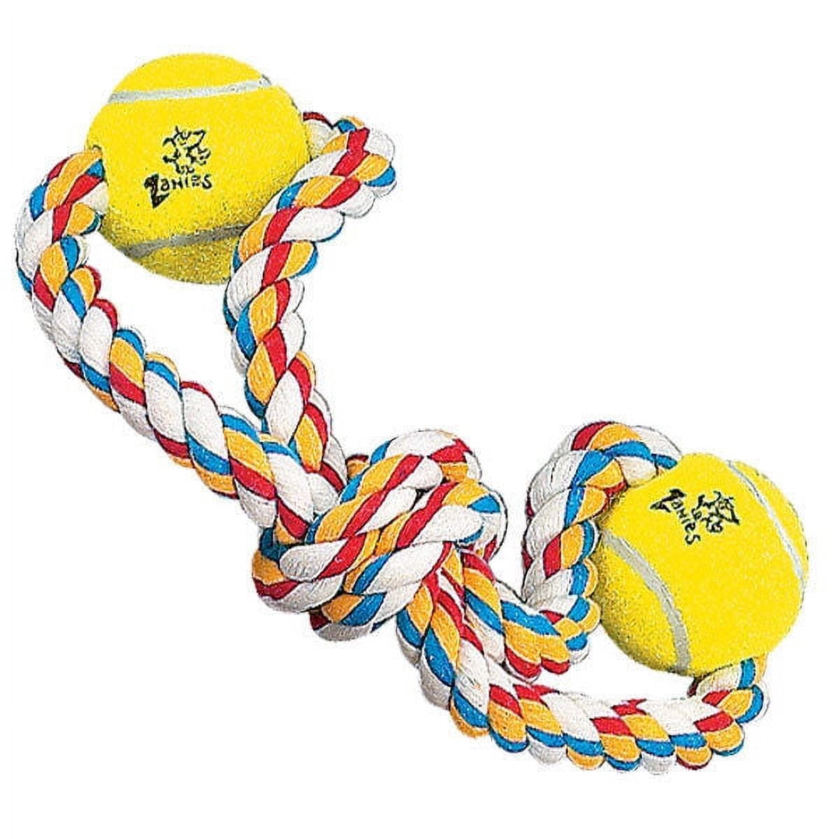 PrimePets Dog Training Ball on Rope, 2 Pcs Solid Rubber Rope Ball, Tug Ball  Toy for Medium and Small Dog, Tough Rope Toy, Non-Toxic and Durable Dog