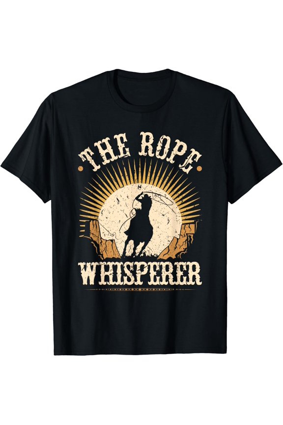 Rope Whisperer Team Roping Cowboy Lasso Rodeo T-Shirt