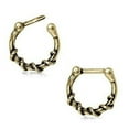 thumbnail image 1 of Rope Wrapped Antique Gold Plated Septum Clicker, 1 of 1