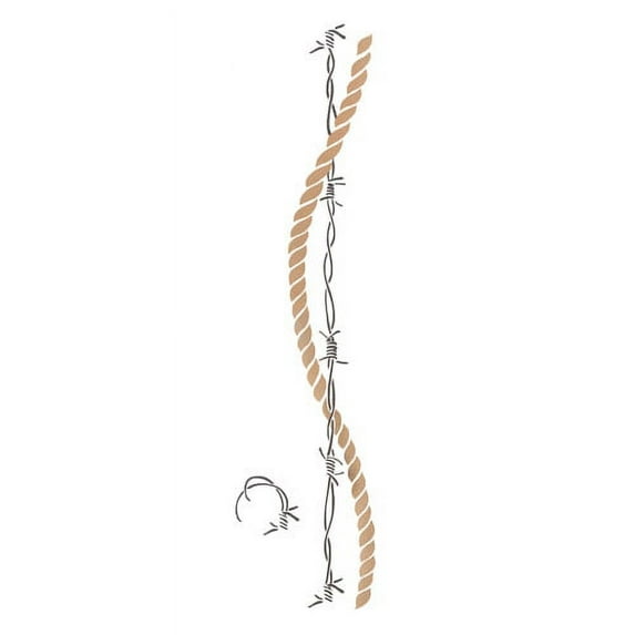 Rope and Barb Wire Wall Stencil - DEE657 by DeeSigns