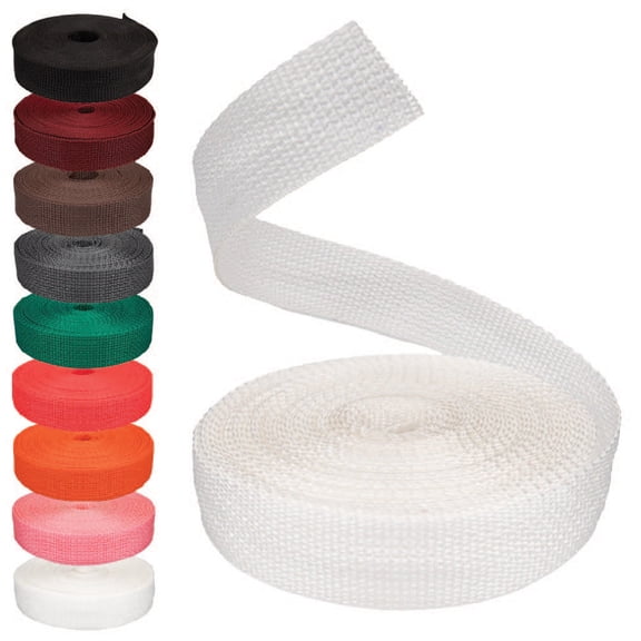 Rope and Cord Polypropylene Webbing – 1 Inch Weather Resistant Multipurpose Webbing – Bone, 10 Yards