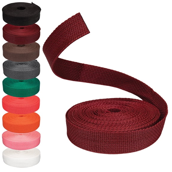 Rope and Cord Polypropylene Webbing – 1 Inch Weather Resistant Multipurpose Webbing – Red, 5 Yards