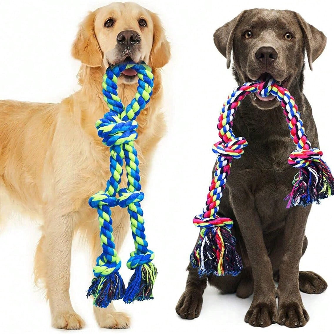 Rope  for Large Breed Aggressive Chewers, 2  Indestructible  Cleaning Tug of War