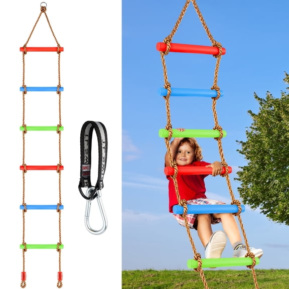 Rope ladder kids and adults climbing games fun toys swing accessories tree house playground game set