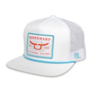 RopeSmart Teal Death Valley Patch White Trucker Cap