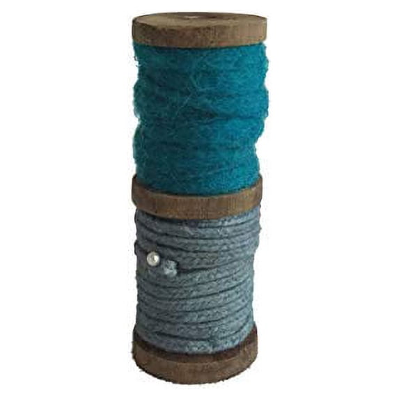 Roped Ribbon, Teal-Color:Teal,Style:Urban Industrial