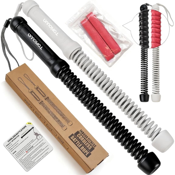 Ropeless Battle Rope - HIIT Weight Training, Multi-functional Home and Travel Exercise Equipment, Unisex Training Fitness Equipment with Anti-slip Tape