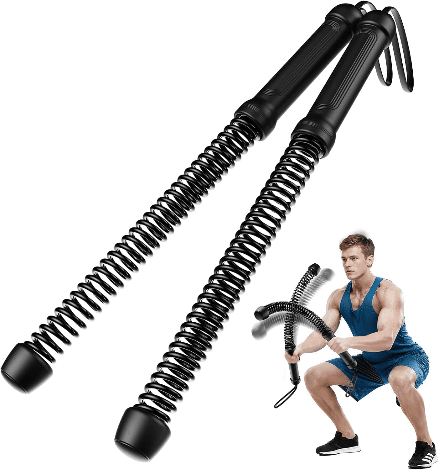 Ropeless Battle Rope for Home Gym - Portable HIIT & Low-Impact Cardio ...