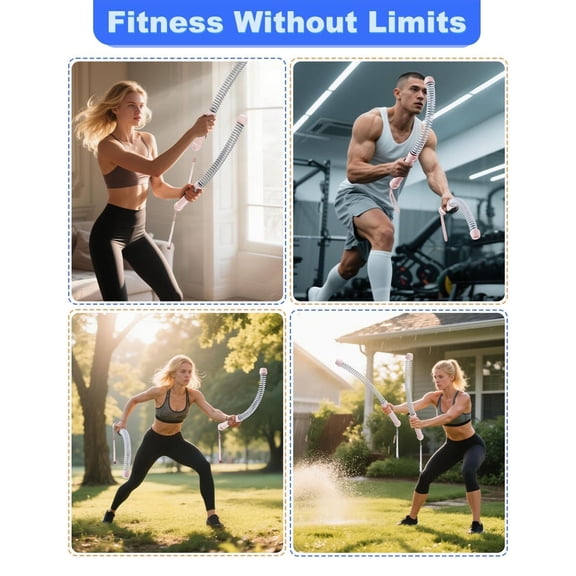 Ropeless Battle Rope for Home Gym,Portable Workout Ropes for HIIT Workouts, Low-Impact Cardio Training, Home Workout, Fitness Equipment for Women Men