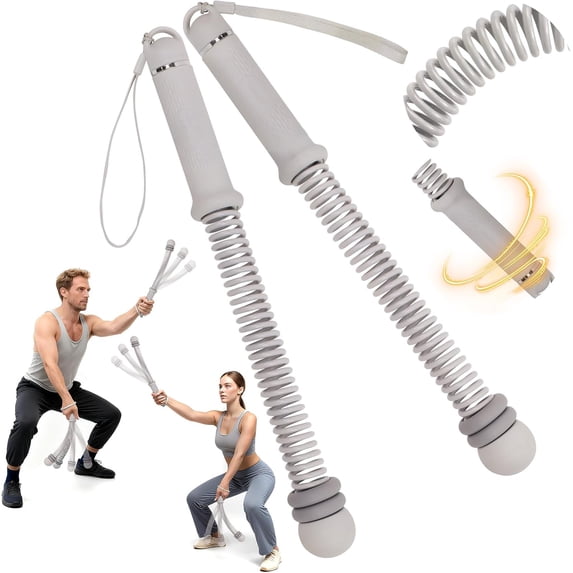 Ropeless Battle Ropes, 2pcs Cordless Battle Ropes, Battle Ropes for Home Gym, Portable Battle Ropes, Battle Ropes for Home, Battle Rope Sticks, Battle Ropes Ropeless, Adjustable Ropeless Battle Ropes