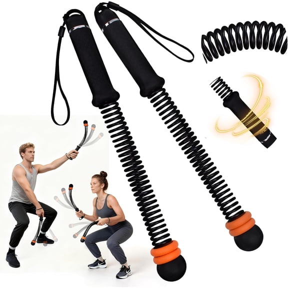 Ropeless Battle Ropes, 2pcs Cordless Battle Ropes, Battle Ropes for Home Gym, Portable Battle Ropes, Battle Ropes for Home, Battle Rope Sticks, Battle Ropes Ropeless, Adjustable Ropeless Battle Ropes