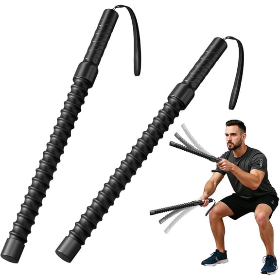 Ropeless Battle Ropes for Exercise Workout, Cordless Jump Rope, Portable Workout for Gym, Exercise Battle Ropes for HIIT Workouts, Low- Cardio (2 Ropes)