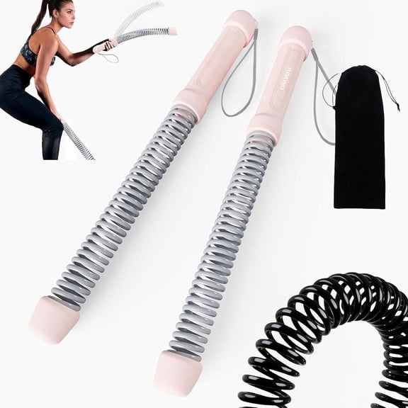 Ropeless Battle Ropes for Gym with Storage Bag, Cordless Battle Rope Sticks, Portable Workout Rope for HIIT Strength , Quiet Exercise Equipment for Men & Women()