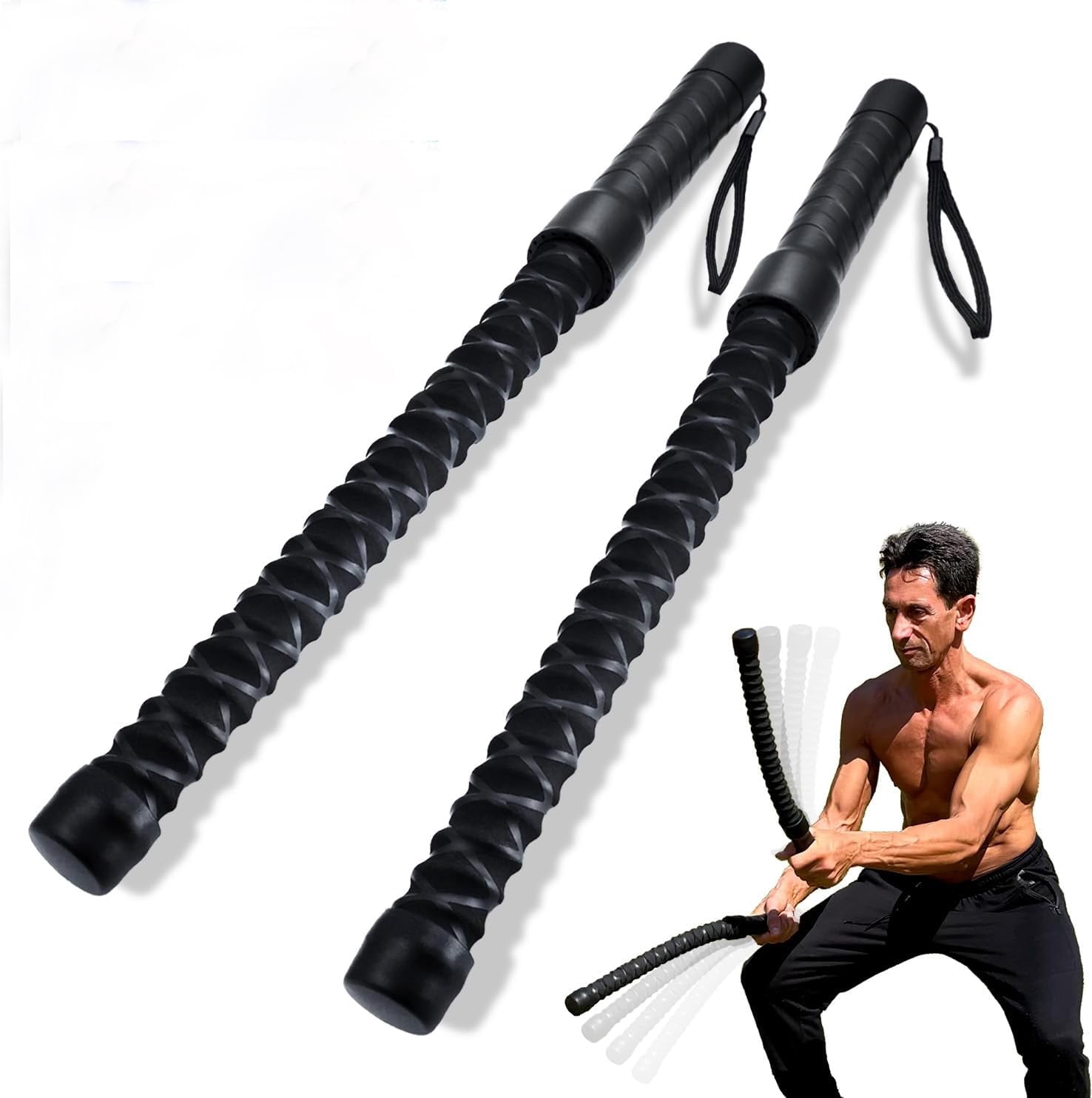 Ropeless Battle Ropes for Home Gym, Steel-Reinforced, Portable Home Gym ...