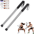 thumbnail image 1 of Ropeless Battle Ropes Weighted — 2 Pack Portable Cordless Battle Ropes for HIIT & Cardio Full-Body Workout Tool with Non-Slip Spiral Handles, Travel-Friendly Home Gym Equipment for Women & Men(Black), 1 of 8