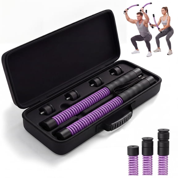 Ropeless Battle Ropes for Home Gym-Portable Cordless Training Rope Fitness Equipment for Men & Women,Purple
