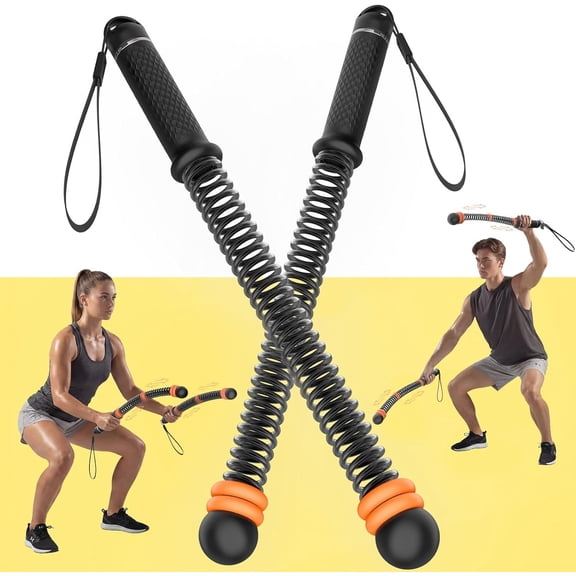 Ropeless Ropes for Gym (2-Pack), Quiet & Space-Saving Cordless Ropes for Full- , Strength, HIIT & Low- Aerobic , Adjustable Weight Handles