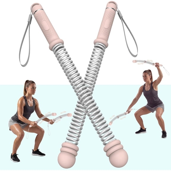 Ropeless Ropes for Gym (2-Pack), Space-Saving & Quiet Cordless Ropes for Full- , HIIT & Low- Aerobic , Adjustable Weight Handles,
