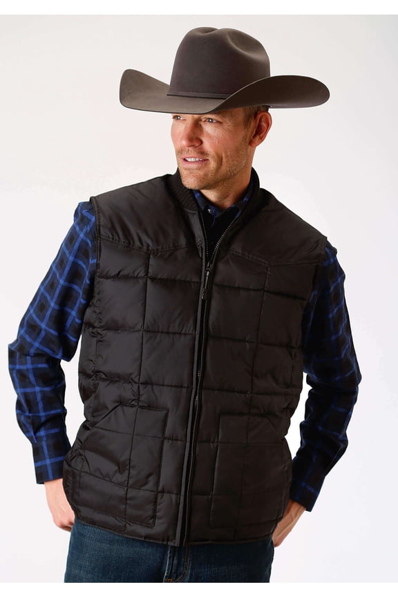 0763 Men's Price Point Polyester Vest Black Mens Outerwear