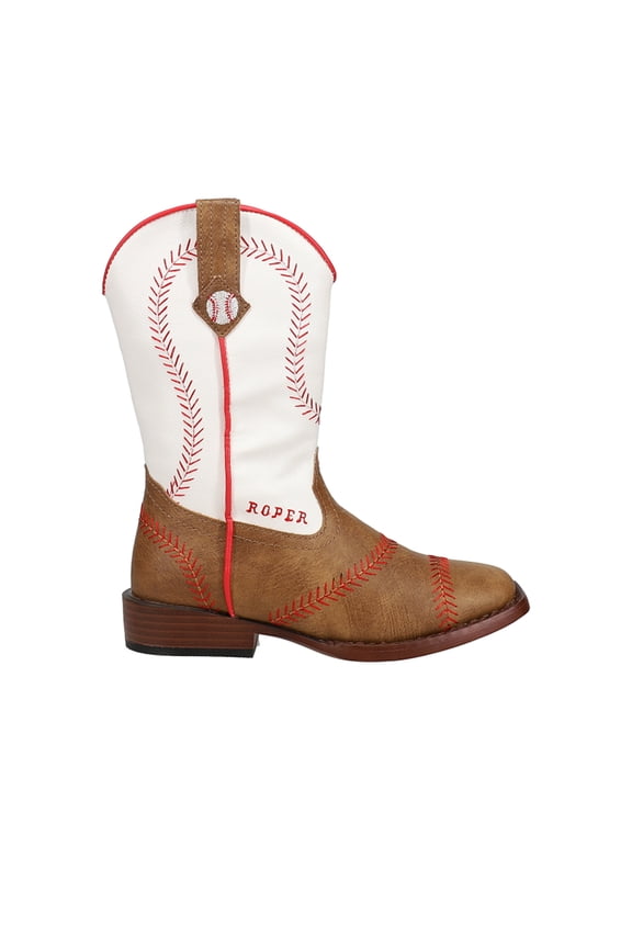 Boys Baseball Square Toe Cowboy Mid Calf Boots
