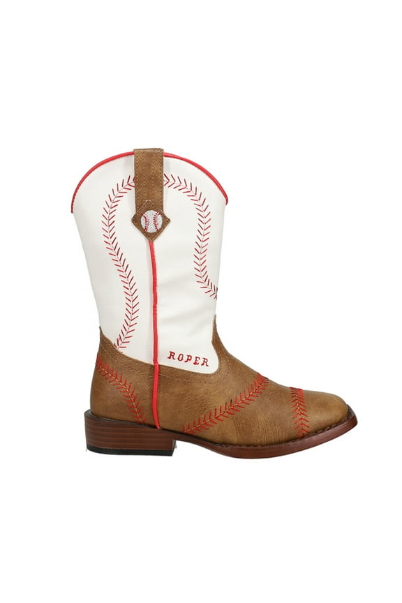 Boys Baseball Square Toe Cowboy Mid Calf Boots