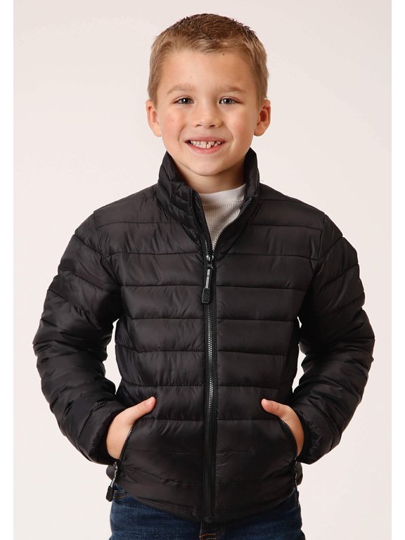 Boys Roper Boys Crushable Parachute Jacket XS Black