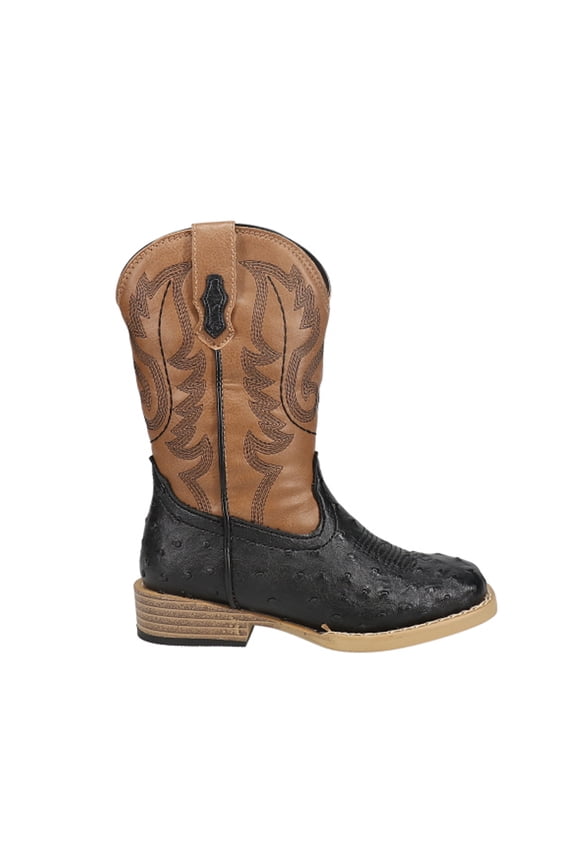 Boys Ostrich Print-Tan Top Children 2 M US Little Kid Black