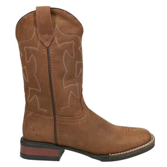 Roper Boys Cow Hide Crazy Horse Round Toe Cowboy   Mid Calf Boots