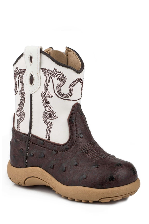 Boys Cowbaby Bumps Round Toe Cowboy Mid Calf Boots