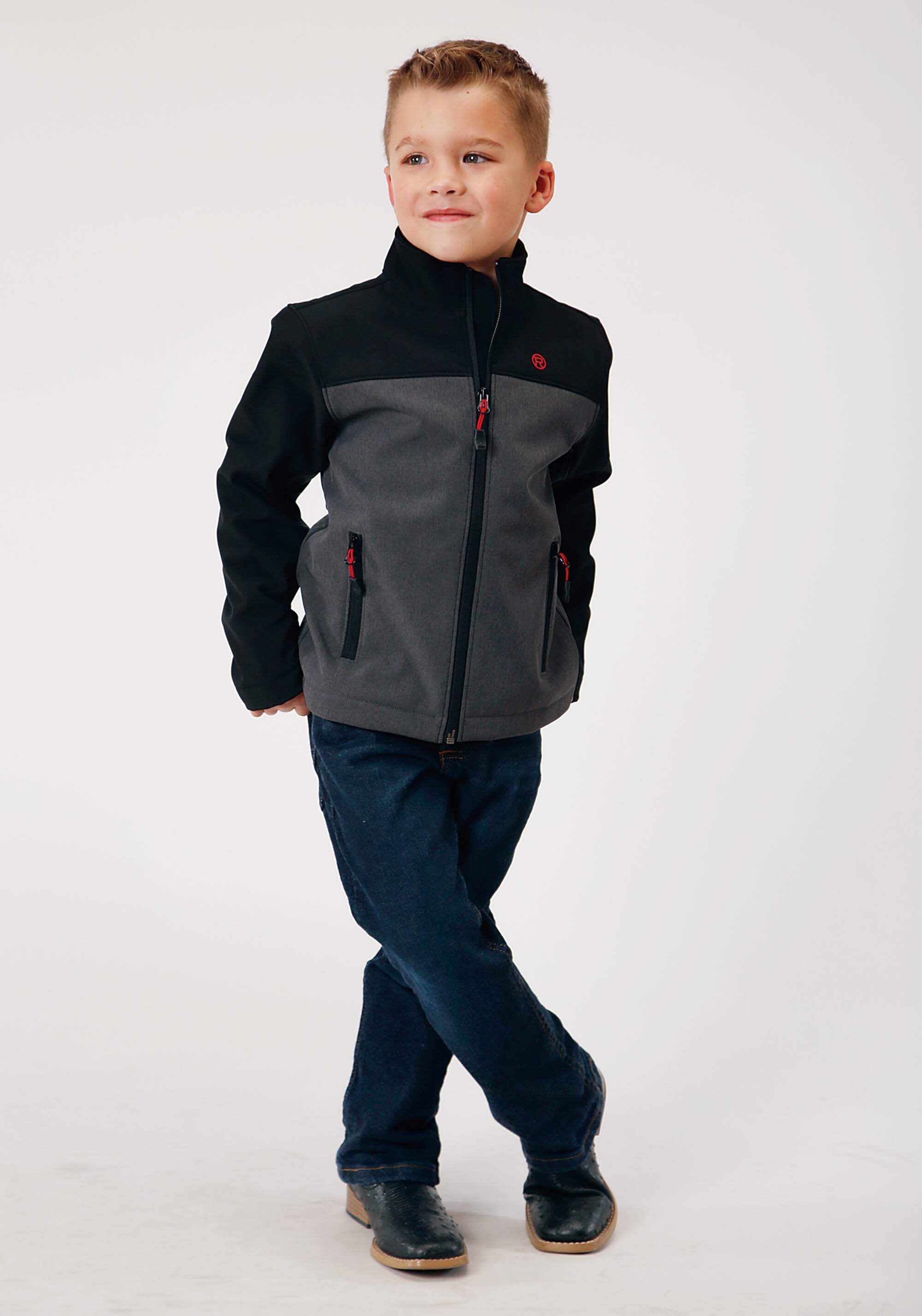 Roper Boys Grey Softshell Combo Tech Jacket - Walmart.com