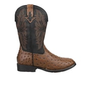 Roper Boys Jed Ostrich Square Toe Cowboy Mid Calf Boots