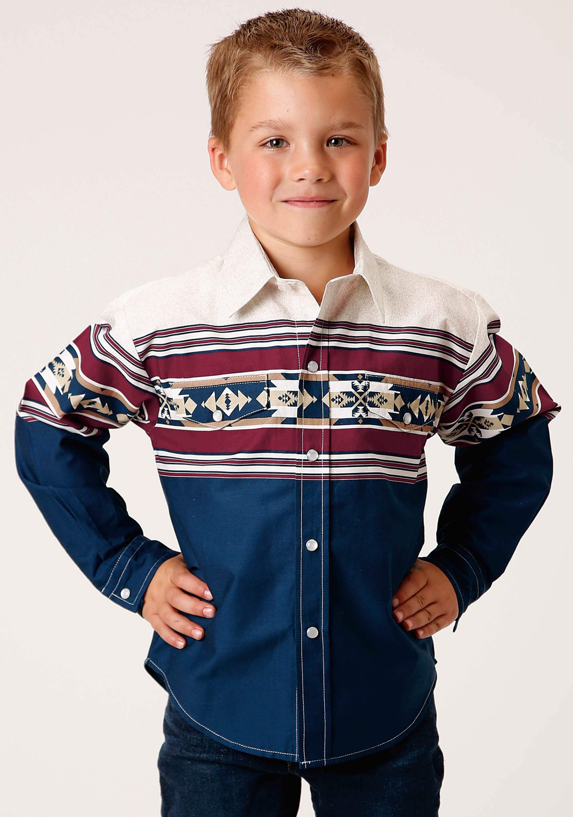 Roper - Boys Long Sleeve Western Shirt