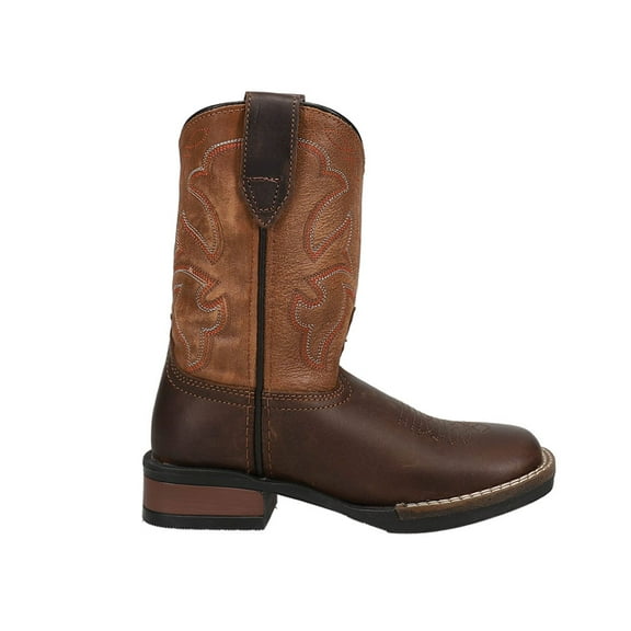 Roper Boys Monterey Leather Square Toe Embroidered Cowboy   Mid Calf Wester