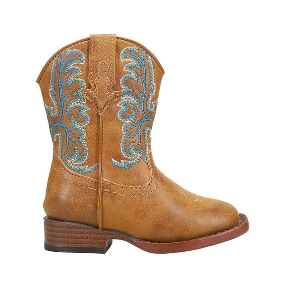 Roper Boys Patrick Embroidered Square Toe Cowboy Mid Calf Boots