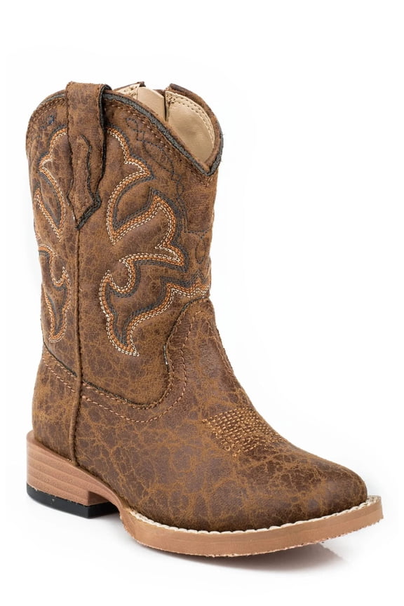 Boys Scout Square Toe Cowboy Mid Calf Boots