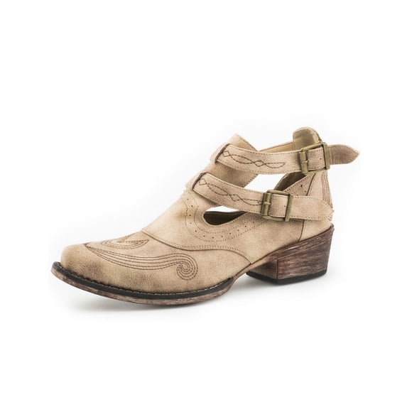 Roper Fashion Boots Womens Willa Ankle 6.5 B Tan 09-021-1567-2186 TA