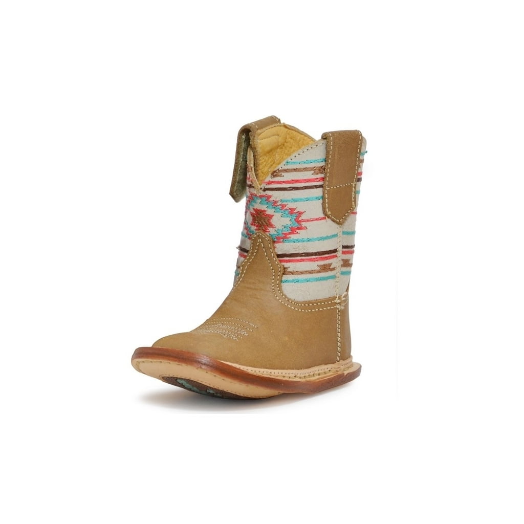 Roper Western Boots Girls Southwest Zip Tan 09-016-7912-8450 TA