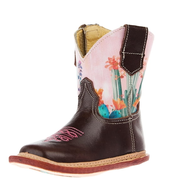 Roper Footwear Boys Roper Infant Cactus Flower Square Toe Boot 2 M Brown