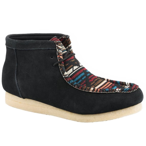 Roper Footwear Men`s Roper Black Aztec Suede GumSole Chukka Black 11 D