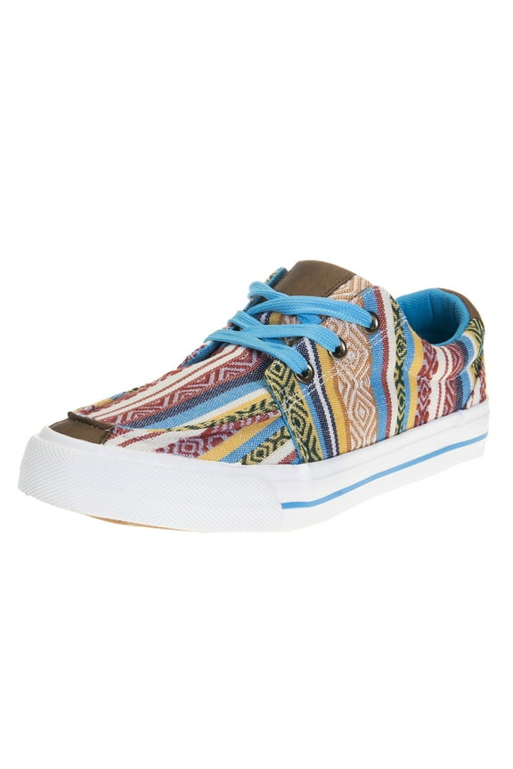 Footwear Womens Angel Fire Blue Aztec Tennis Shoe 7 Multi