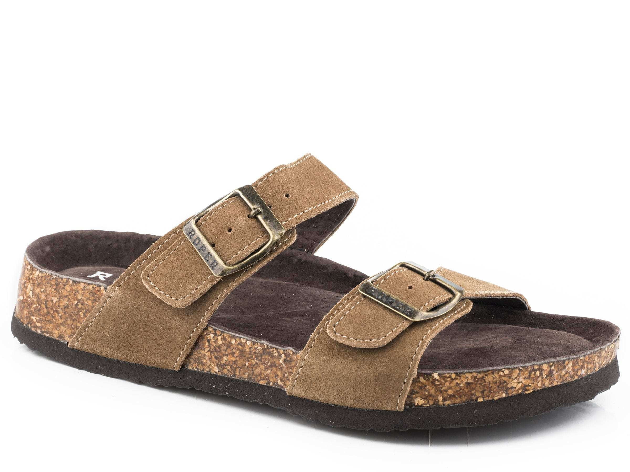 Roper Footwear Womens Roper Women`s Oiled Leather Two Strap Sandal 11 ...