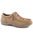 thumbnail image 1 of Roper Footwear Womens Women Roper  Canvas Tooled Casual 2 eye Chukka 10.5 M Tan, 1 of 1