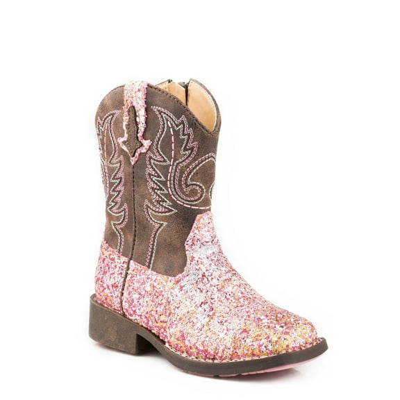 Roper Footwear Boys Girls Glitter Boot 6 Pink