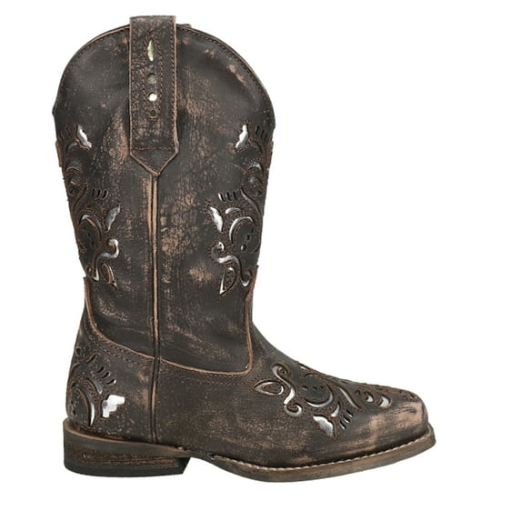 Roper Girls Belle Square Toe Cowboy Casual Mid Calf Boots
